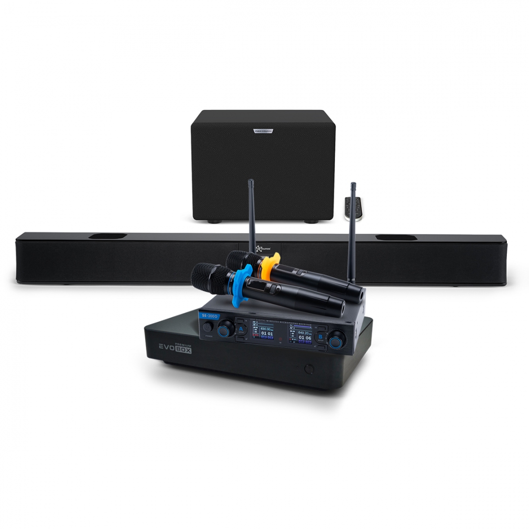 Hi-End караоке-система EVOBOX Premium + EvoSoundBar (саундбар с караоке) в Шлиссельбурге