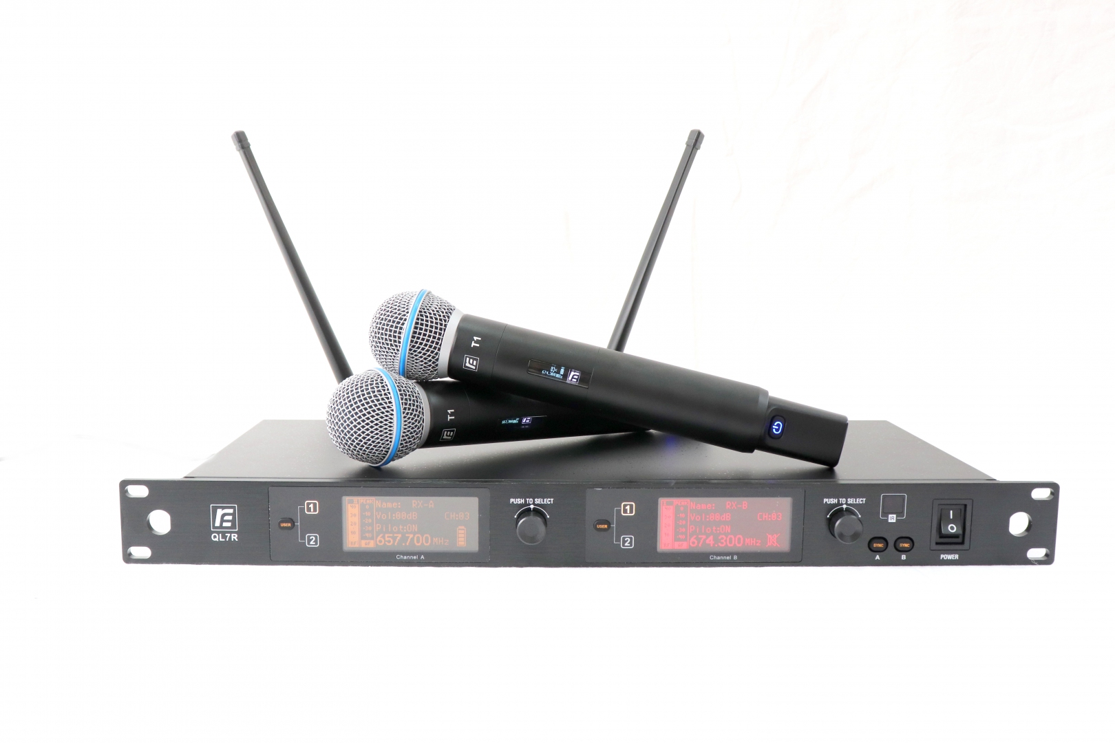 RFIntell QL7R/T1-A 651,800-683,400 МГц 2-канальная радиосистема с 2-мя ручными микрофонами в Шлиссельбурге