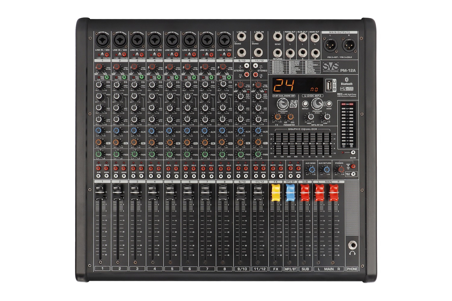 SVS Audiotechnik mixers PM-12A Активный аналоговый микшерный пульт, 12-канальный в Шлиссельбурге